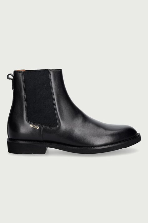 HUGO челсі чоловічі шкіряні Ginsby — AW26-OBMYKJ, чорний — фото 2