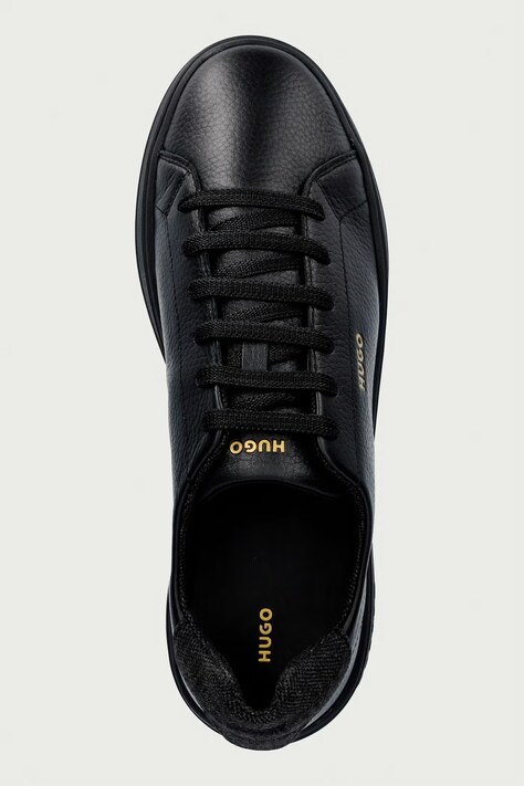 HUGO Neston кросівки чоловічі шкіряні — AW26-OBMYKZ, чорний — фото 4