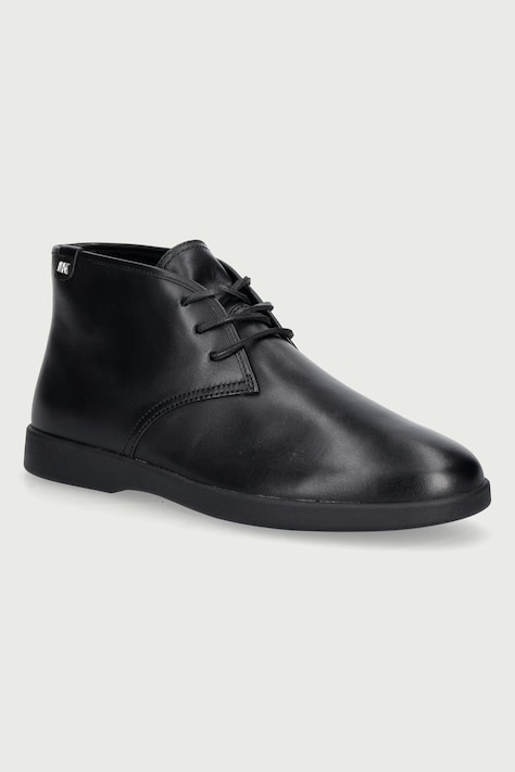Michael Kors Obuv pánska kožená Wesley Boot čierna 42F6WEFB1L.001