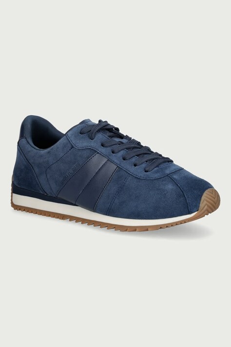 Michael Kors Rhodes Stripe Trainer sneakers dámske semišové tmavomodré 42F6RHFS1S.406