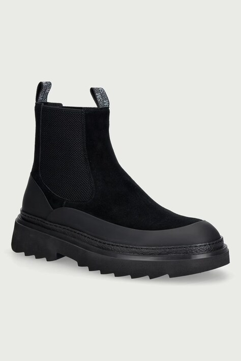 Steve Madden Sztyblety męskie zamszowe Rockland czarne 12001018