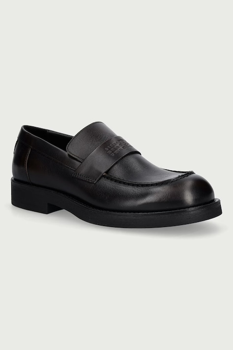MM6 Maison Margiela Loafersy męskie skórzane brązowe SH1WR0006-P7896