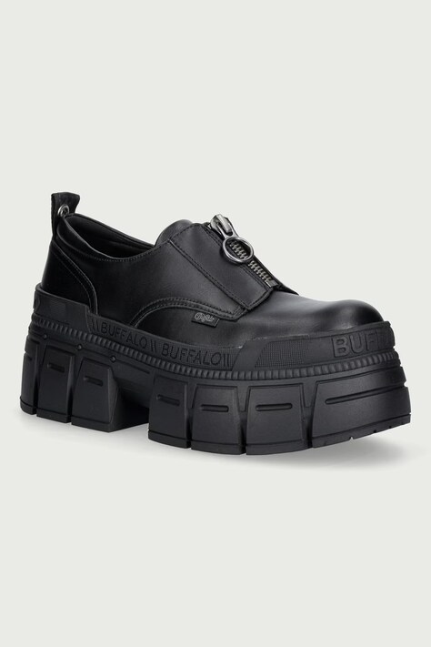 Buffalo Mokasíny pánske Gopher Front Zip Lo Bs čierne 18380-BLK