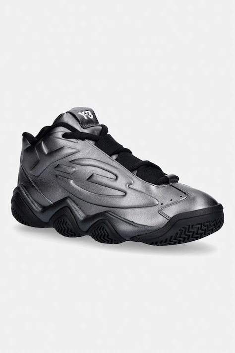 Y-3 MEGABALL sneakers boty pánské kožené stříbrné KI7795