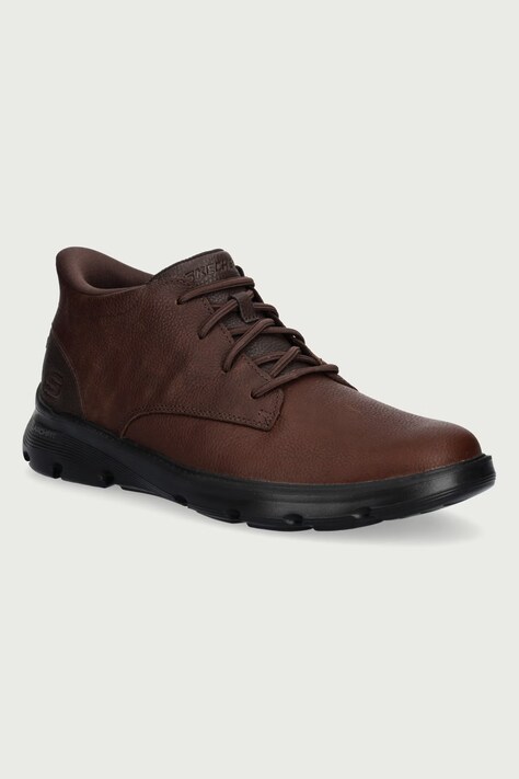 Skechers GARZA-RIDLEY sneakersy męskie skórzane brązowe 205514