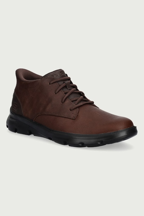 Skechers GARZA-RIDLEY sneakersy męskie skórzane brązowe 205514