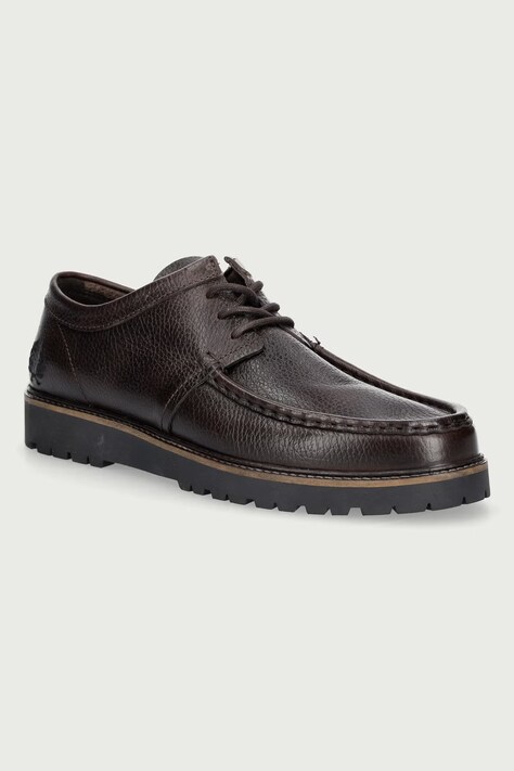 Fred Perry Półbuty męskie skórzane Kenney Low brązowe B3435