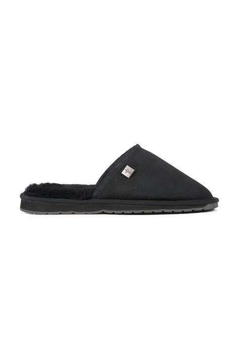 Emu Australia Παντόφλες Ανδρικές nubuck Platinum Yamba μαύρες MP11884