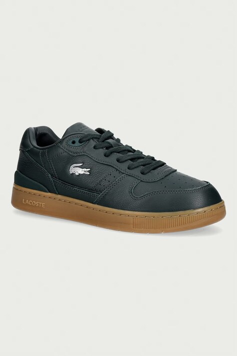 Lacoste T-CLIP SET sneakersy męskie skórzane zielone 52SMA0042