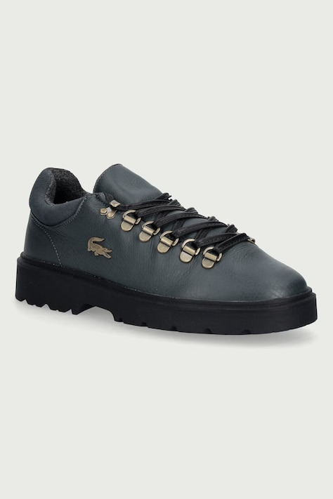 Lacoste BASESHOT WINTER маратонки мъжки от кожа сиви спортни обувки 52SMA0083