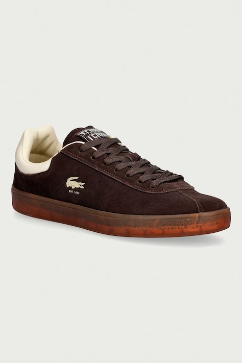 Lacoste BASESHOT sneakers pánske semišové hnedé 52SMA0044
