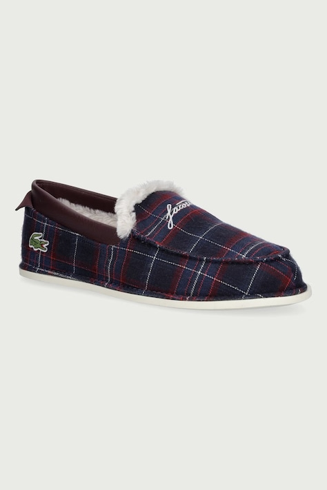 Lacoste Ciabatte da uomo con una finitura vellutata AUBREY SLIPPER granata 52CMA0003