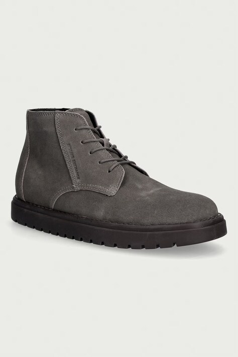 Armani Exchange čizme za muškarce od brušene kože bež XM003605 AF19687 U6125