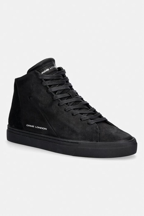 Crime London KANE sneakersy męskie nubukowe czarne 10830AA9