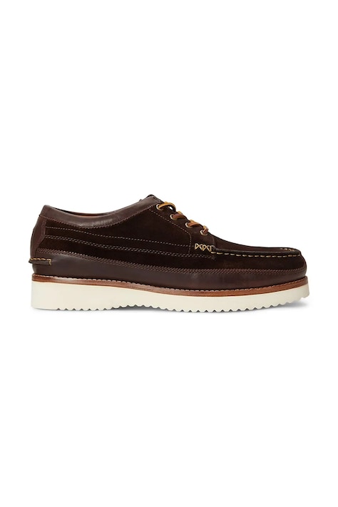 Polo Ralph Lauren Sneakersy męskie skórzane Ranger Wb Lo brązowe 812P15874001