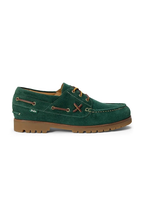 Polo Ralph Lauren Μοκασίνια Ανδρικά σουέτ Ranger Deck πράσινα 812P15866002