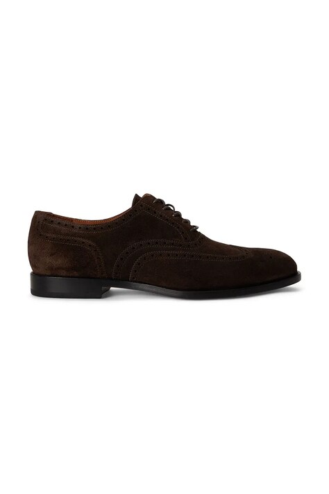 Polo Ralph Lauren Polčevlji moški semišasti Owen Wingtip rjavi 811P15884001