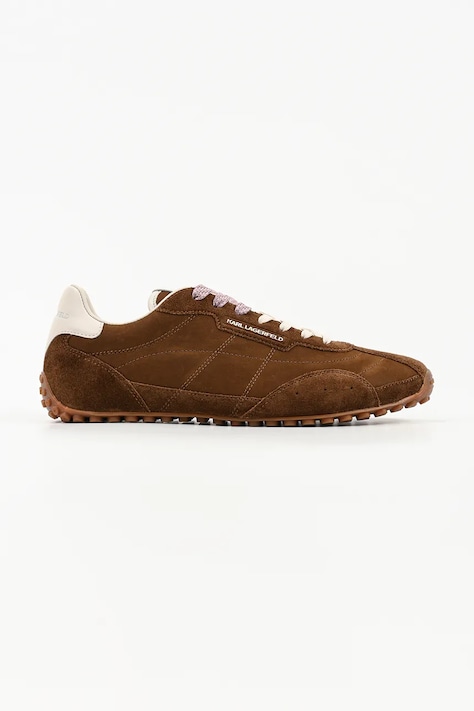 Karl Lagerfeld Astra Lo sneakersy męskie zamszowe brązowe KL55922L