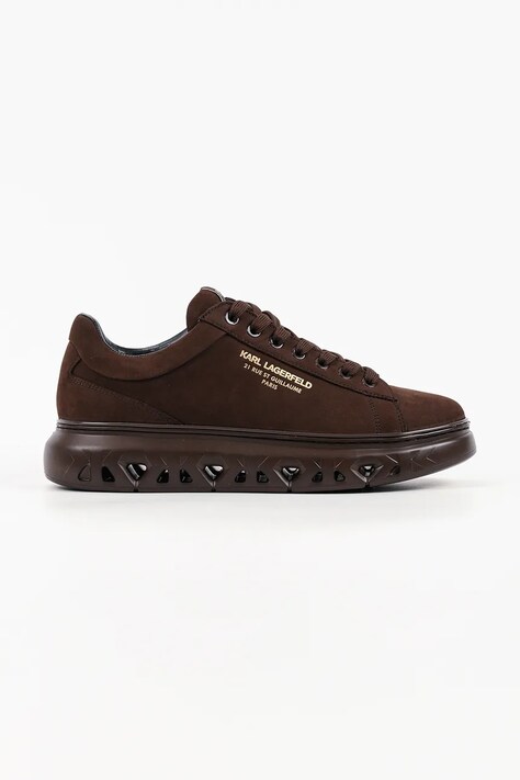 Karl Lagerfeld Kapri Kite Rsg sneakersy męskie nubukowe brązowe KL54527