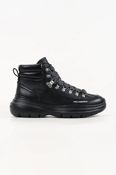 Karl Lagerfeld Sneakersy męskie skórzane Kore Sport czarne KL26556