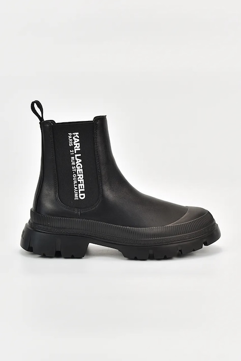 Karl Lagerfeld sztyblety męskie skórzane Trekka Mens czarne KL25244
