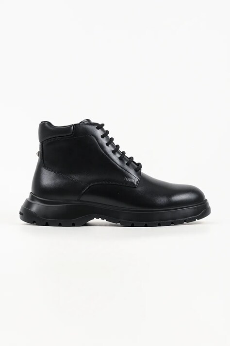 Karl Lagerfeld workery męskie skórzane Magnus czarne KL10650