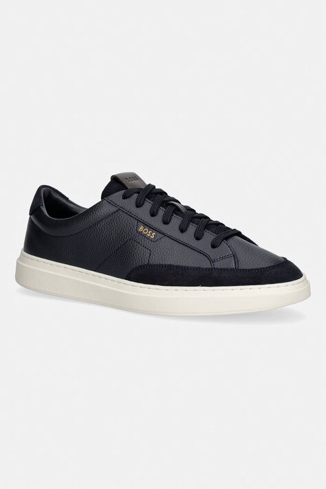 BOSS Kieran sneakers da uomo in pelle blu navy 50568536.402
