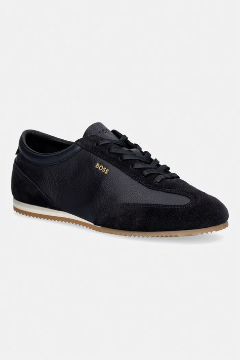 BOSS Lineor sneakersy męskie skórzane granatowe 50568463.402