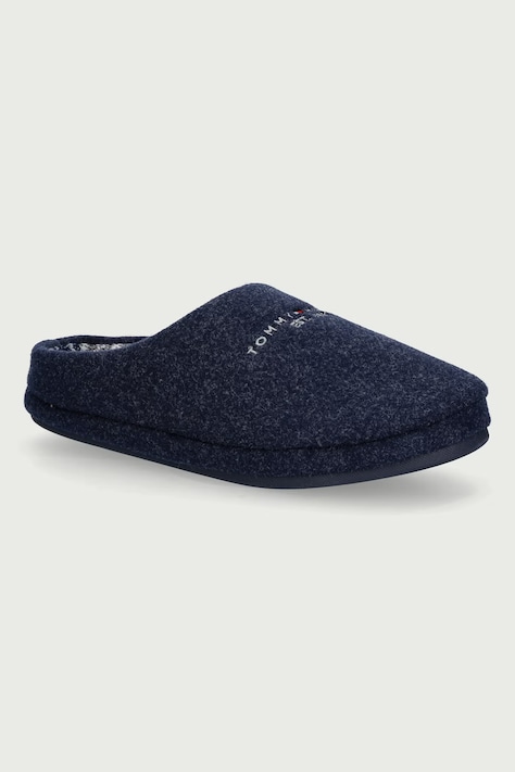 Tommy Hilfiger Kapcie męskie FELT HOUSE SHOE granatowe FM0FM06017