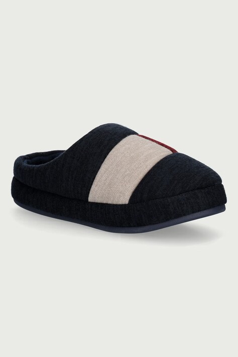 Tommy Hilfiger Kapcie męskie FLAG HOUSE SHOE czarne FM0FM06016