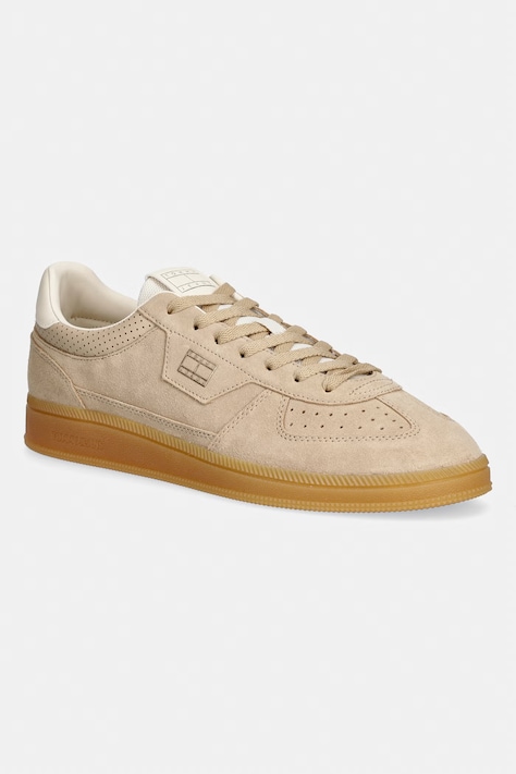 Tommy Jeans THE GREENWHCH EDGE SUEDE sneakers pentru bărbați, din piele întoarsă bej EM0EM01732
