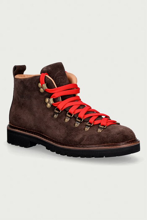 Fracap Półbuty zamszowe brązowe M120R.C