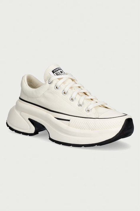 Converse Run Star Crush OX πάνινα sneakers χαμηλά με πλατφόρμα λευκά A19266C