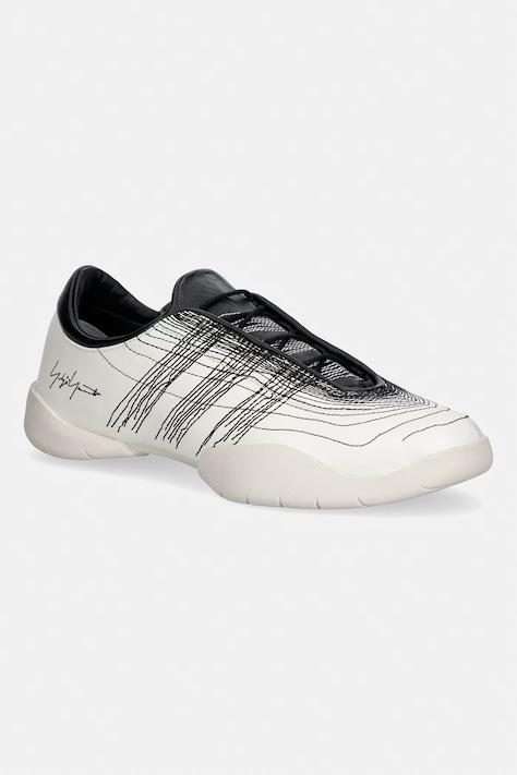 Y-3 REGU EMBROIDERY sneakersy skórzane beżowe KI7813