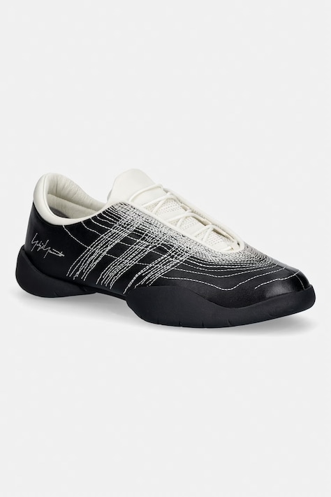 Y-3 REGU EMBROIDERY sneakersy skórzane czarne KH9347