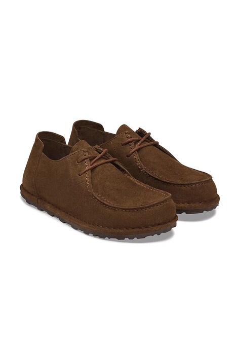 Birkenstock напівчеревики замшеві Utti Lace Suede Leather — AW26-OBUZZB, коричневий — фото 3