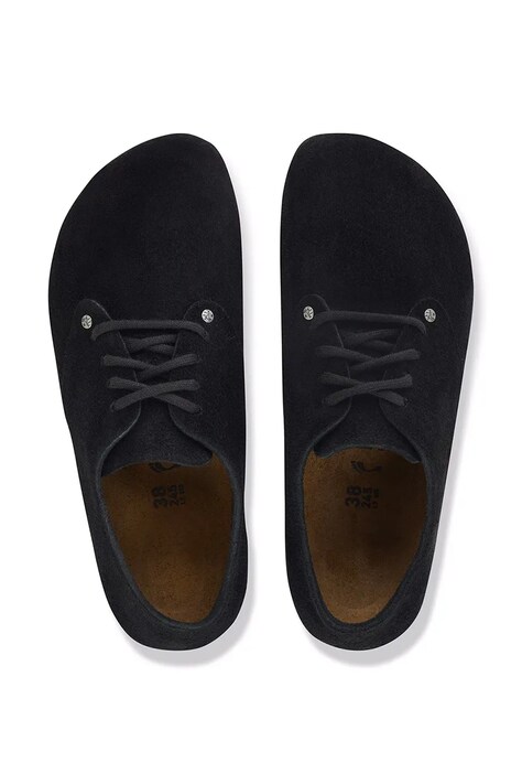 Birkenstock напівчеревики замшеві Maine Suede Leather — AW26-OBUZZE, чорний — фото 5