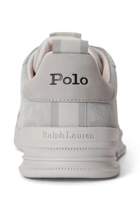 Polo Ralph Lauren Hrt Crt Rib кросівки замшеві — AW26-OBUZZN, сірий — фото 4