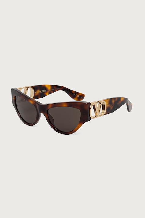 Valentino Eyewear Okulary przeciwsłoneczne kocie oczy damskie brązowe VG0053S
