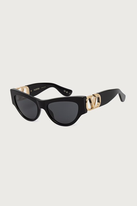 Valentino Eyewear Okulary przeciwsłoneczne kocie oczy damskie czarne VG0053S