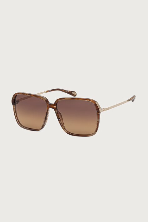 Chloe Okulary przeciwsłoneczne kwadratowe damskie brązowe CH0405S