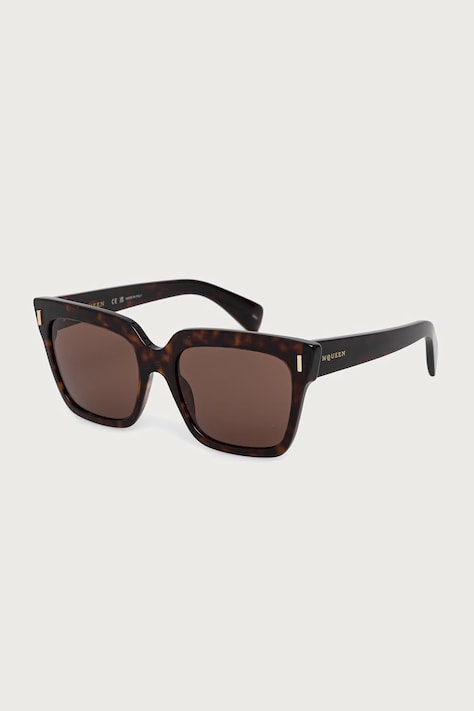 Alexander McQueen Okulary przeciwsłoneczne damskie brązowe AM0583S