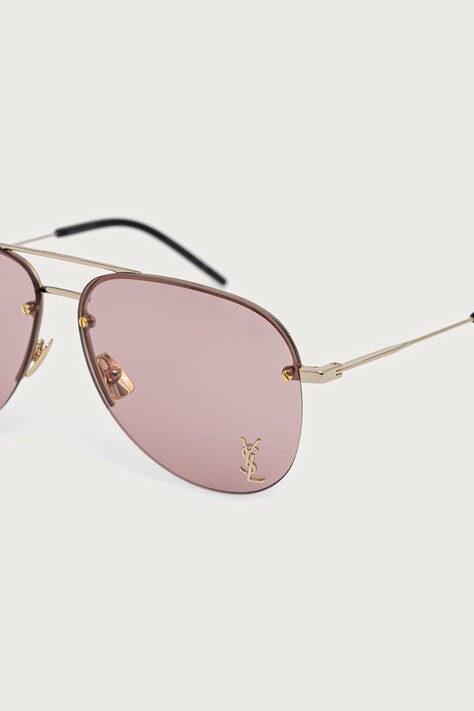 Saint Laurent Okulary przeciwsłoneczne damskie złote CLASSIC 11 M