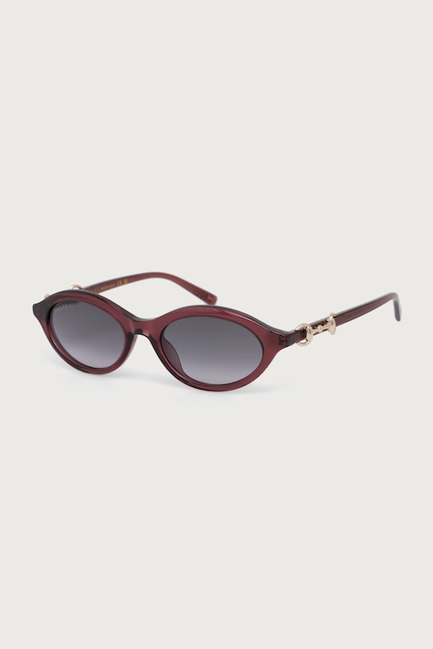 Gucci Okulary przeciwsłoneczne kocie oczy damskie bordowe GG2215S