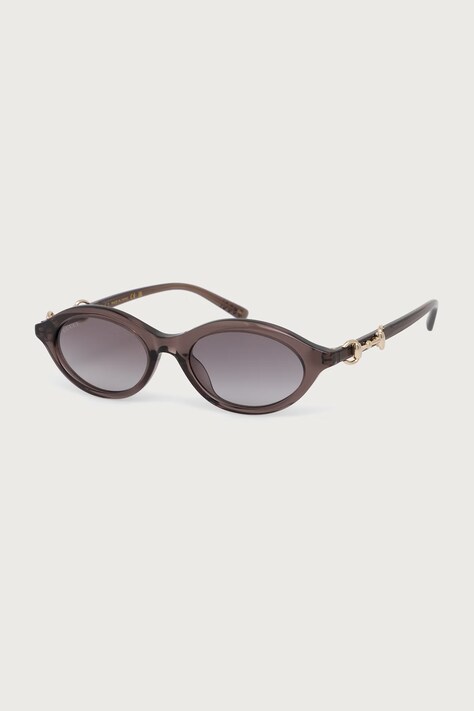 Gucci Okulary przeciwsłoneczne kocie oczy damskie brązowe GG2215S