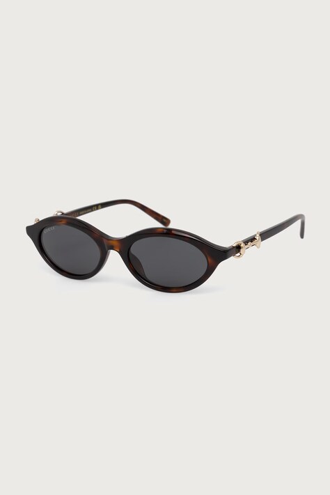 Gucci Okulary przeciwsłoneczne kocie oczy damskie brązowe GG2215S