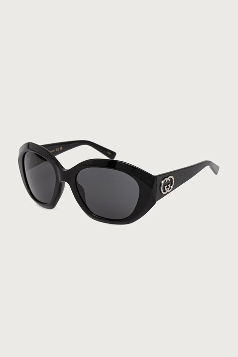 Gucci Okulary przeciwsłoneczne okrągłe damskie czarne GG2200S