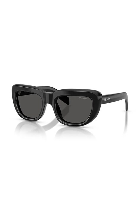 Prada Okulary przeciwsłoneczne kocie oczy damskie czarne 0PR.D07S