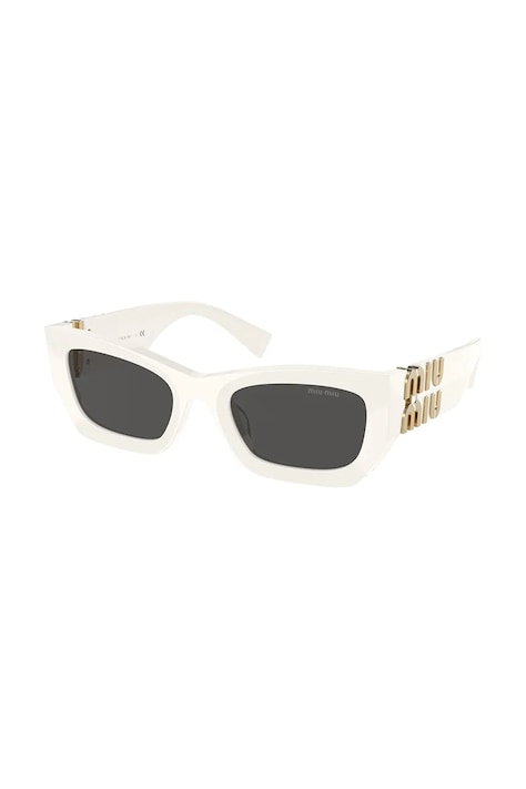 Miu Miu Okulary przeciwsłoneczne kocie oczy damskie białe 0MU.09WS