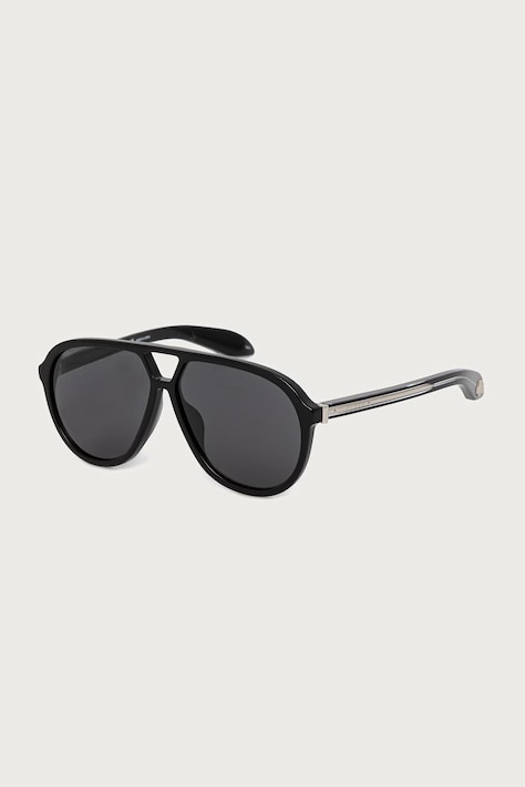 Alexander McQueen Okulary przeciwsłoneczne pilotki męskie czarne AM0586S